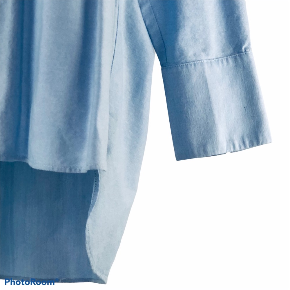 Zara Basic Collection Pearled Button Down Shirt L - image 7